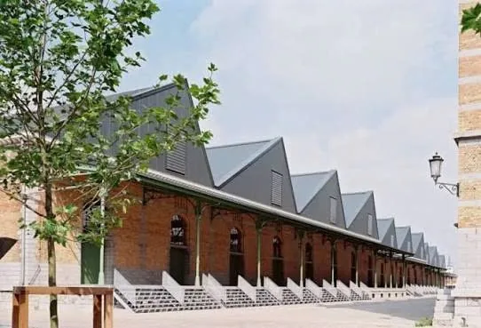The Tour & Taxis sheds and the walkway alongside them